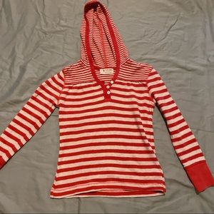 Old navy orange striped hooded sweater
